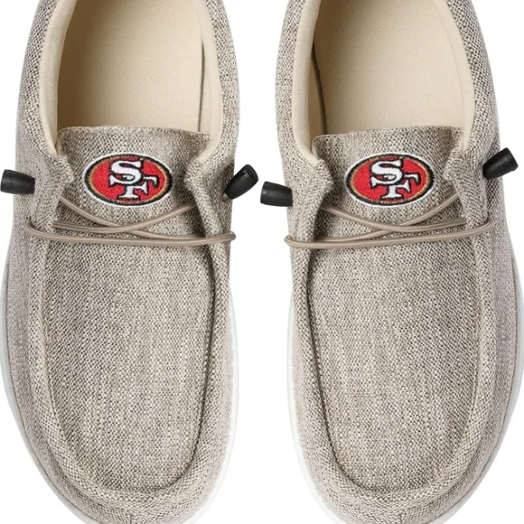 FOCO Men's NFL Team Logo Lightweight Loafers San Francisco 49ers Size S 7/8 NWT - Picture 3 of 16